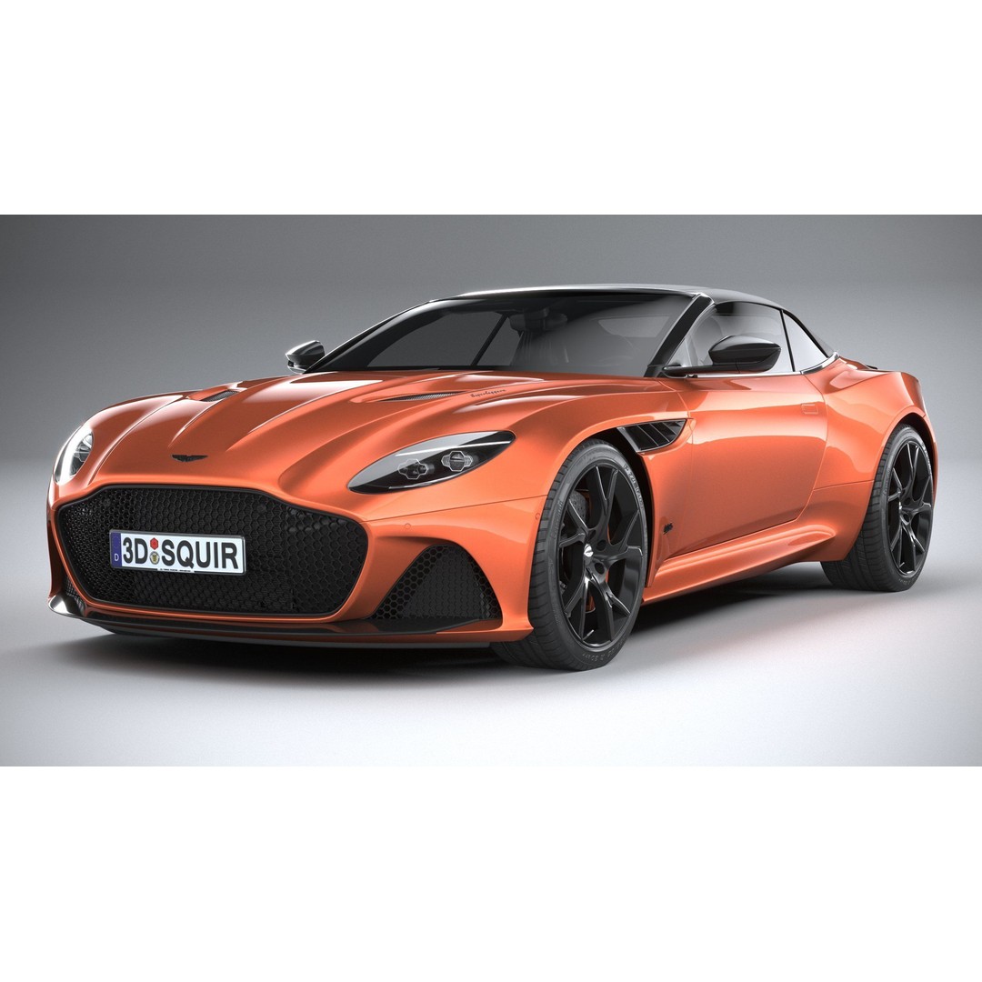 Aston Martin DBS Superleggera Volante 2020 3D Model – High Poly Car Asset, FBX, OBJ - View 4
