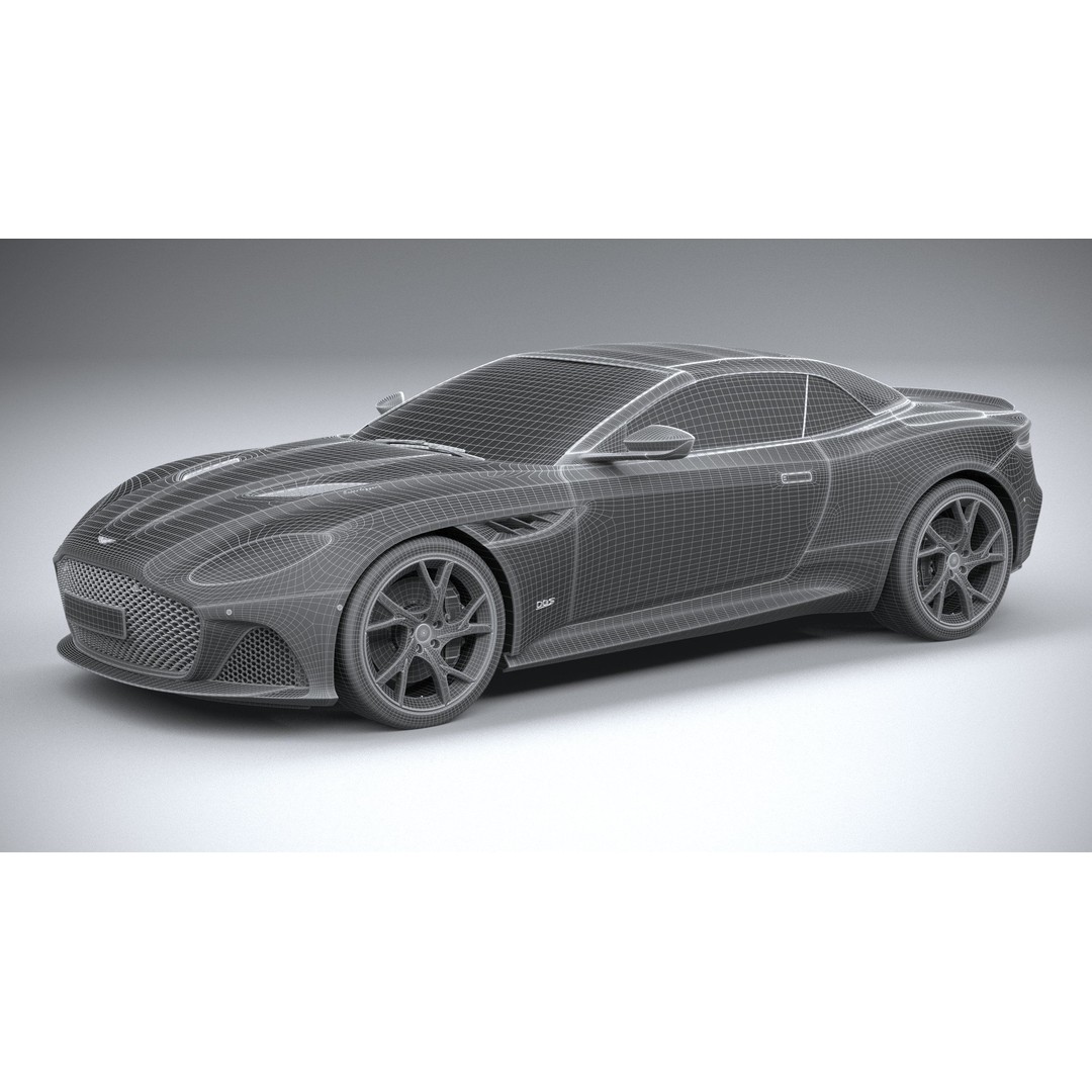 Aston Martin DBS Superleggera Volante 2020 3D Model – High Poly Car Asset, FBX, OBJ - View 45