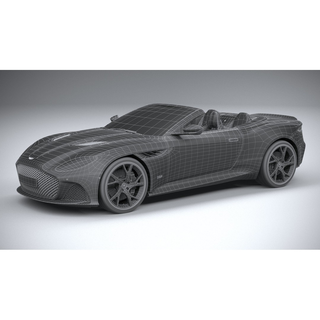 Aston Martin DBS Superleggera Volante 2020 3D Model – High Poly Car Asset, FBX, OBJ - View 47