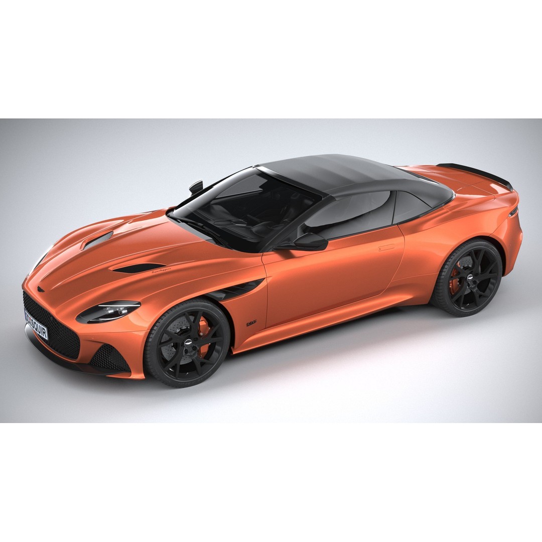 Aston Martin DBS Superleggera Volante 2020 3D Model – High Poly Car Asset, FBX, OBJ - View 9