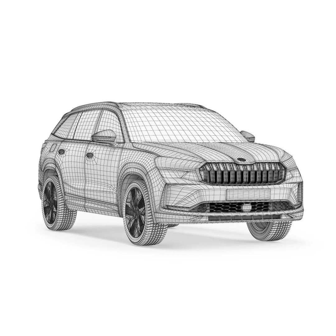 Skoda Kodiaq 2024 3D Model – High Poly SUV Asset, FBX & OBJ - View 13