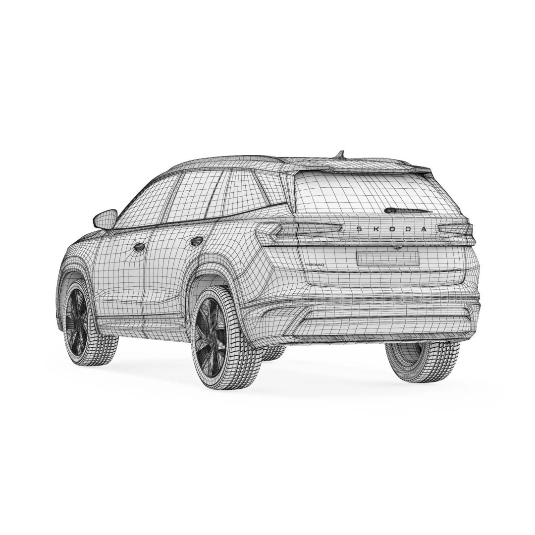 Skoda Kodiaq 2024 3D Model – High Poly SUV Asset, FBX & OBJ - View 14