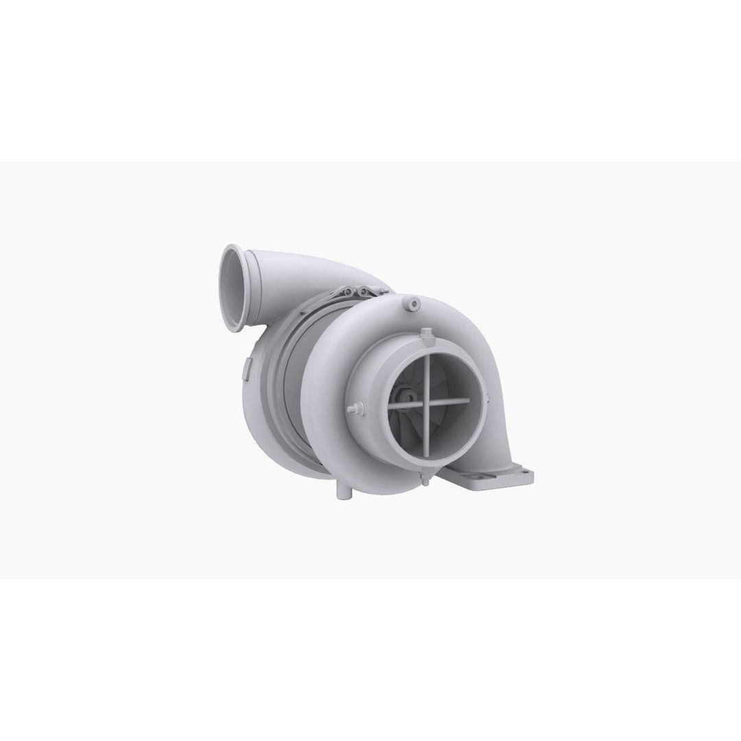 Garrett GTX4720R 88mm Turbocharger 3D Model – Low Poly Game Ready Asset, FBX - View 11