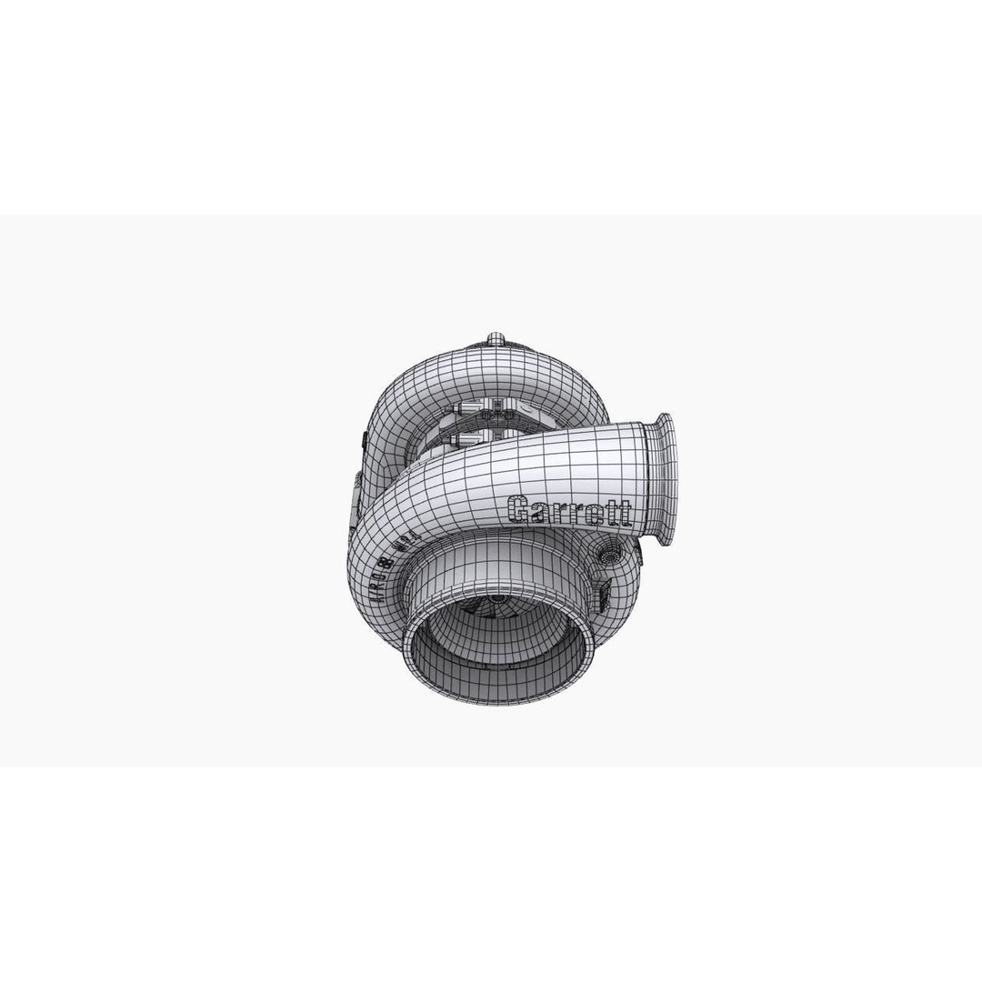 Garrett GTX4720R 88mm Turbocharger 3D Model – Low Poly Game Ready Asset, FBX - View 13