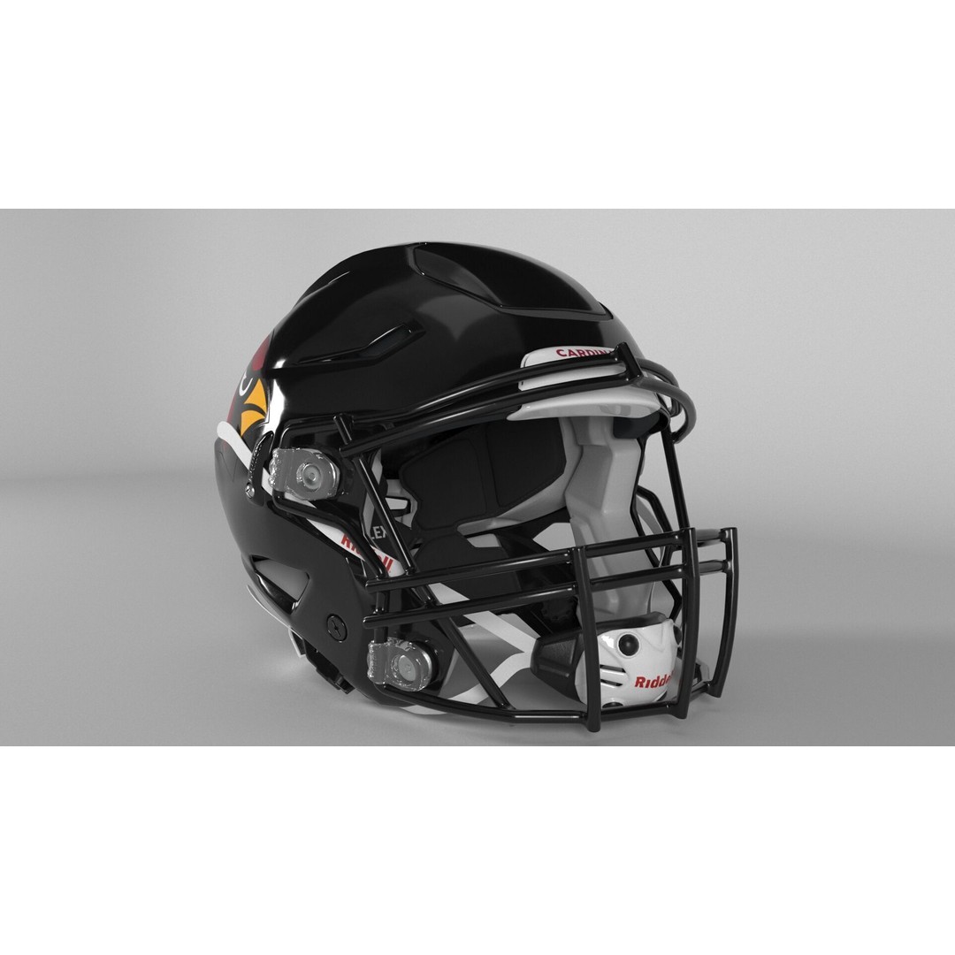 Cardinals Arizona Helmet 3D Model – PBR Game-Ready Asset, FBX, Blender - View 3