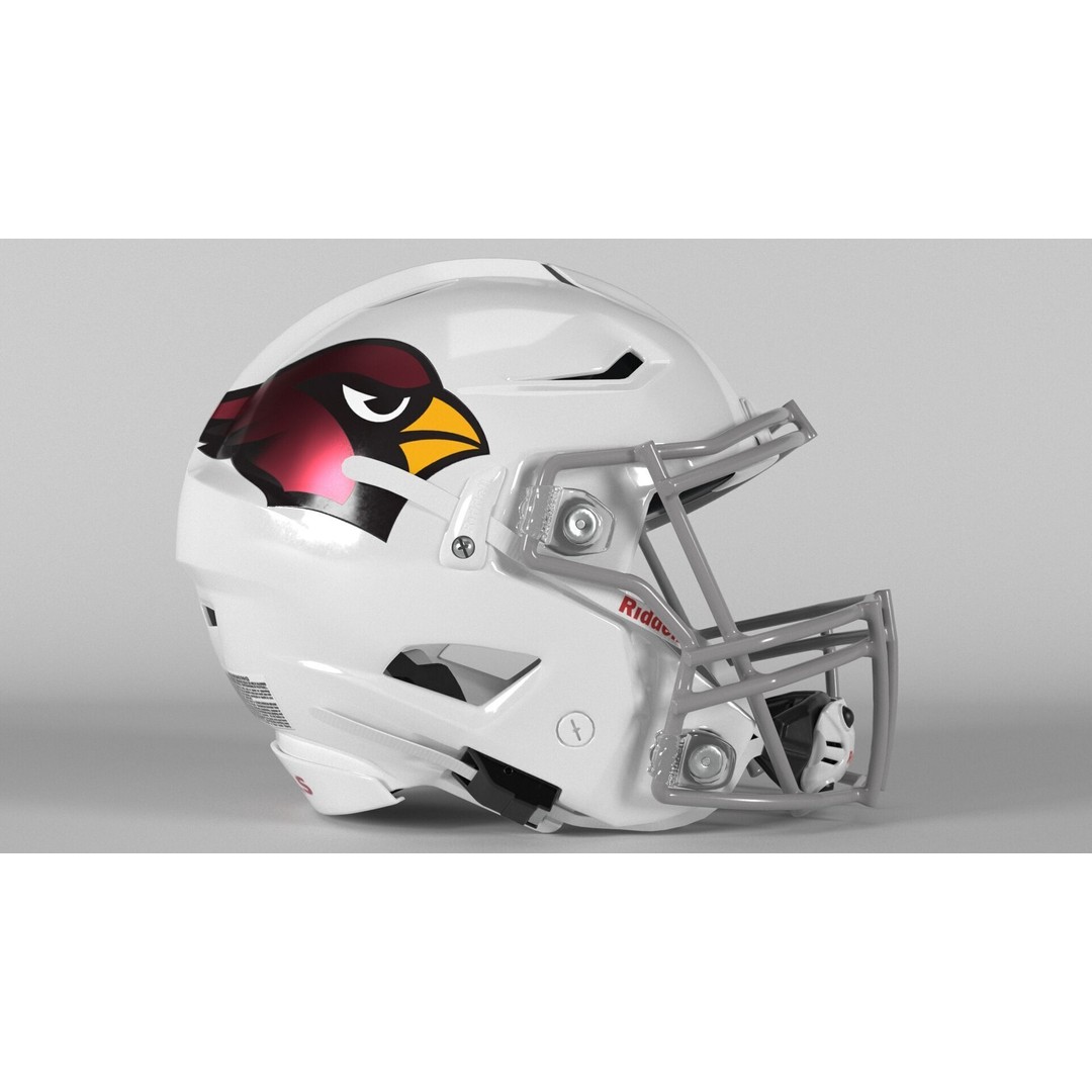 Cardinals Arizona Helmet 3D Model – PBR Game-Ready Asset, FBX, Blender - View 4