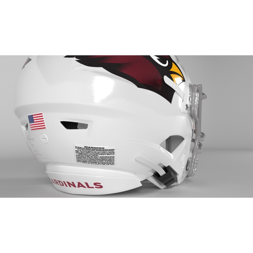 Cardinals Arizona Helmet 3D Model – PBR Game-Ready Asset, FBX, Blender - View 5
