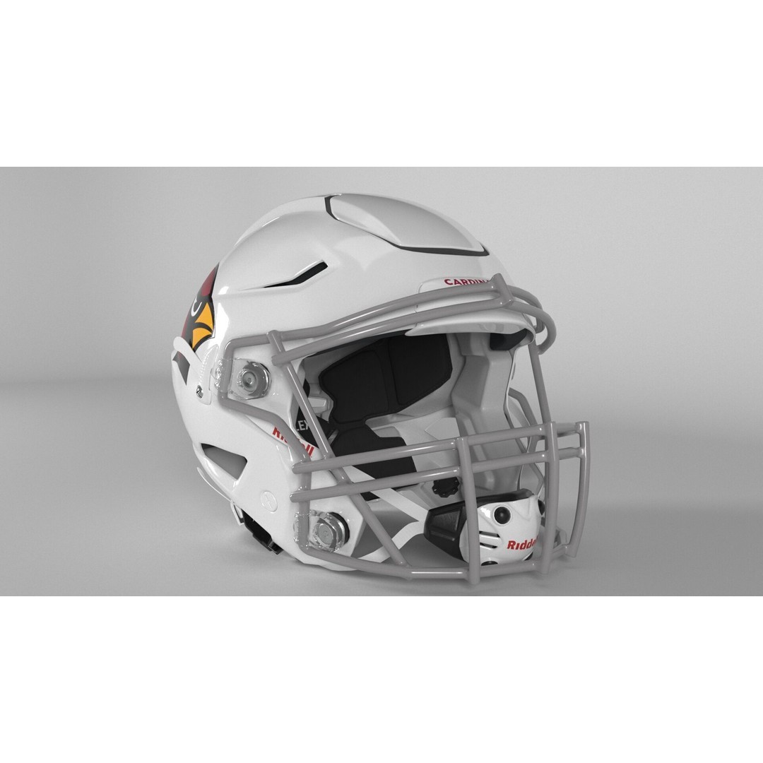 Cardinals Arizona Helmet 3D Model – PBR Game-Ready Asset, FBX, Blender - View 6