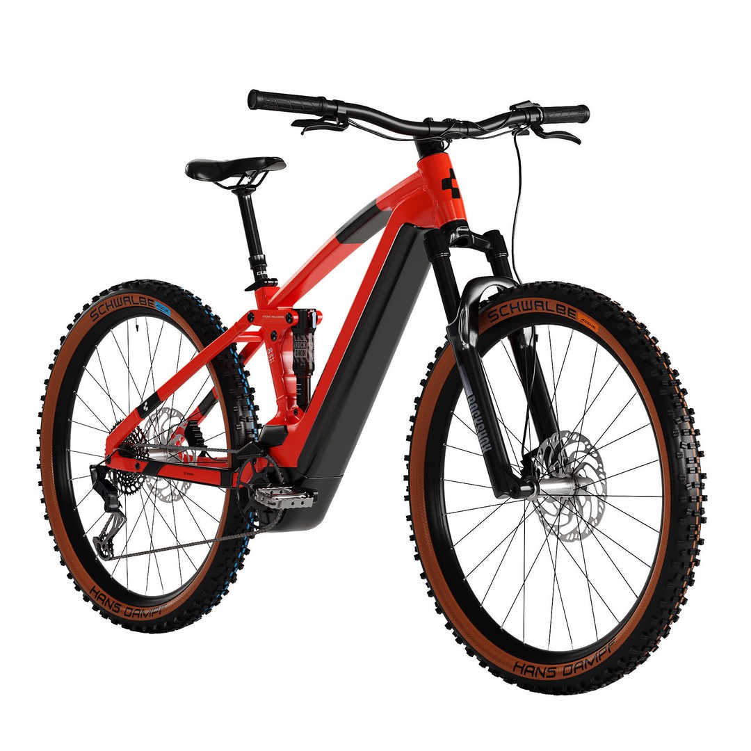 Cube Stereo Hybrid 120 TM 750 3D Model – High Poly Bicycle Asset, FBX, OBJ