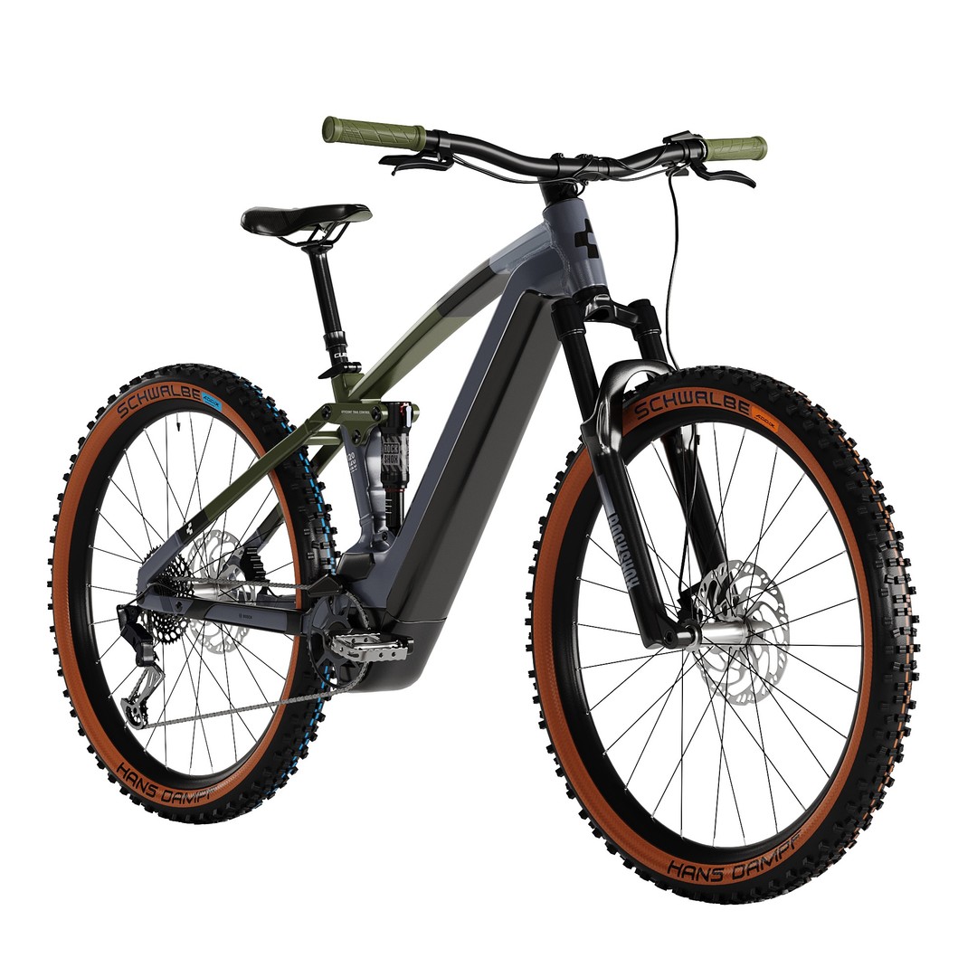 Cube Stereo Hybrid 120 TM 750 3D Model – High Poly Bicycle Asset, FBX, OBJ - View 3