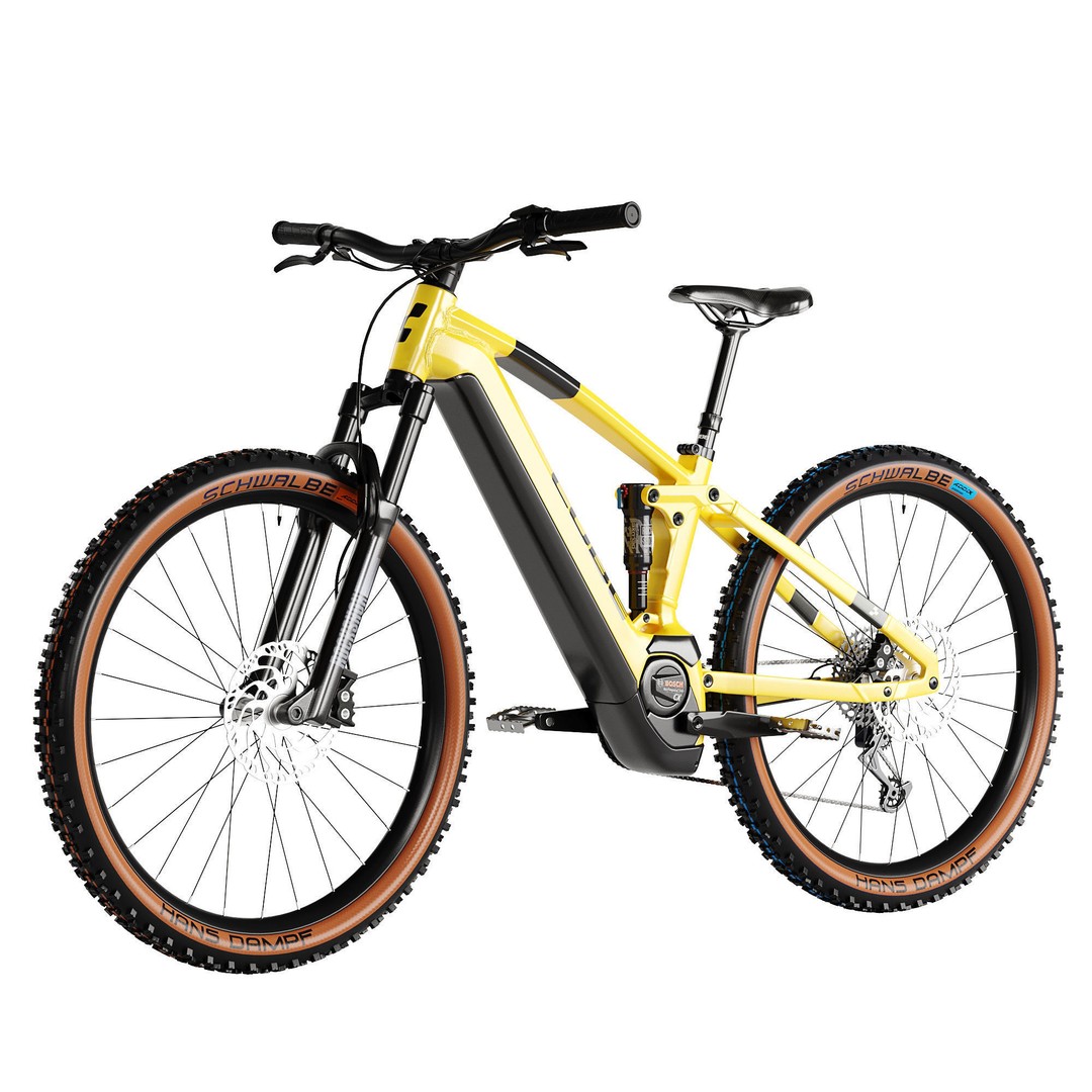 Cube Stereo Hybrid 120 TM 750 3D Model – High Poly Bicycle Asset, FBX, OBJ - View 6