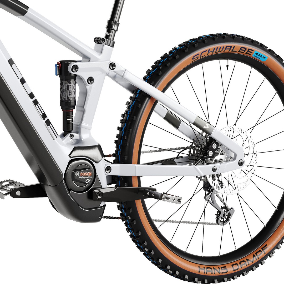 Cube Stereo Hybrid 120 TM 750 3D Model – High Poly Bicycle Asset, FBX, OBJ - View 7