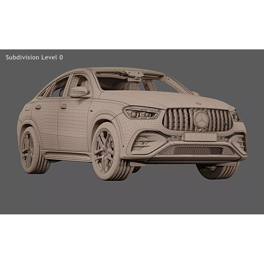 2024 Mercedes-Benz GLE 53 AMG Coupe 3D Model – High Poly Game Asset, FBX - View 30