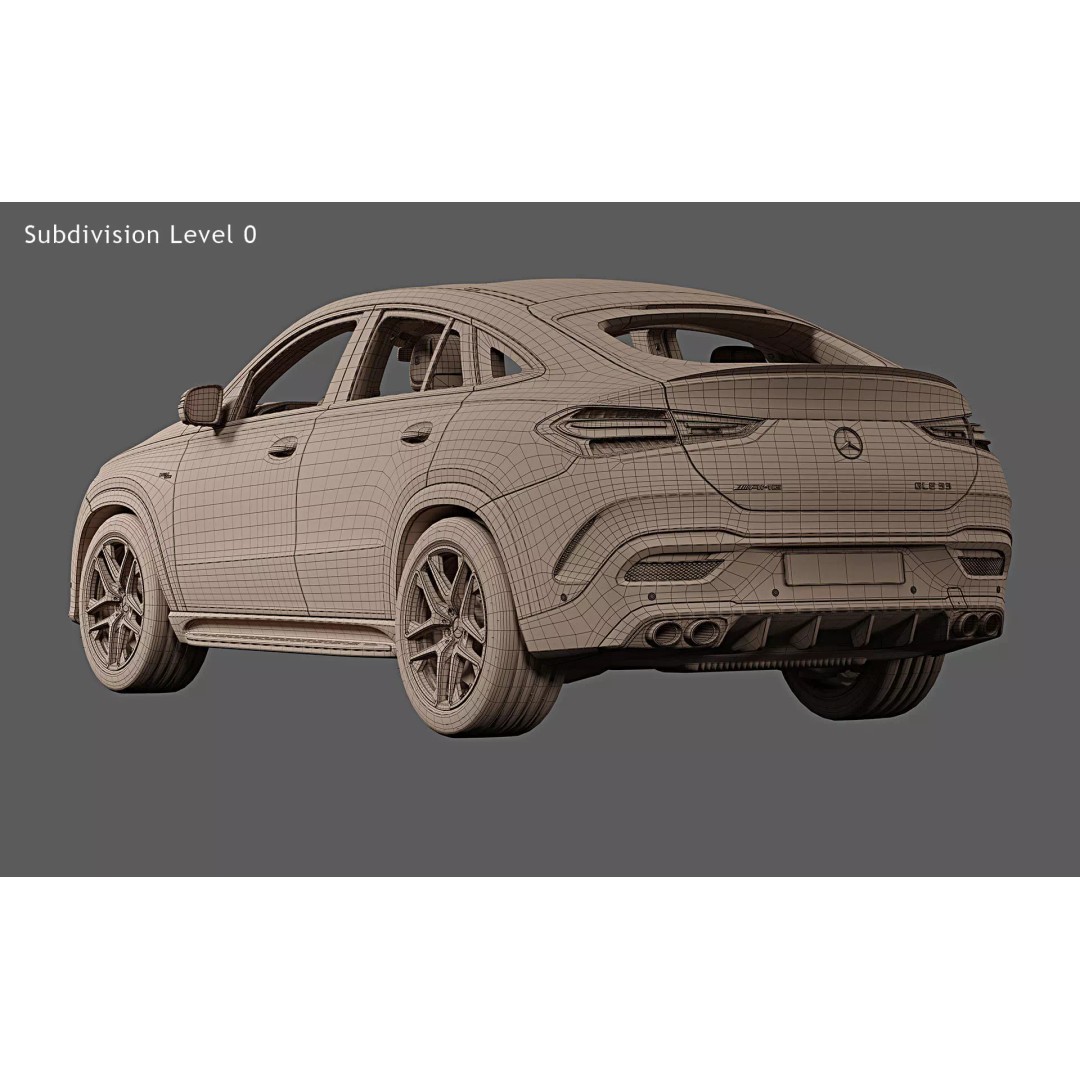 2024 Mercedes-Benz GLE 53 AMG Coupe 3D Model – High Poly Game Asset, FBX - View 31