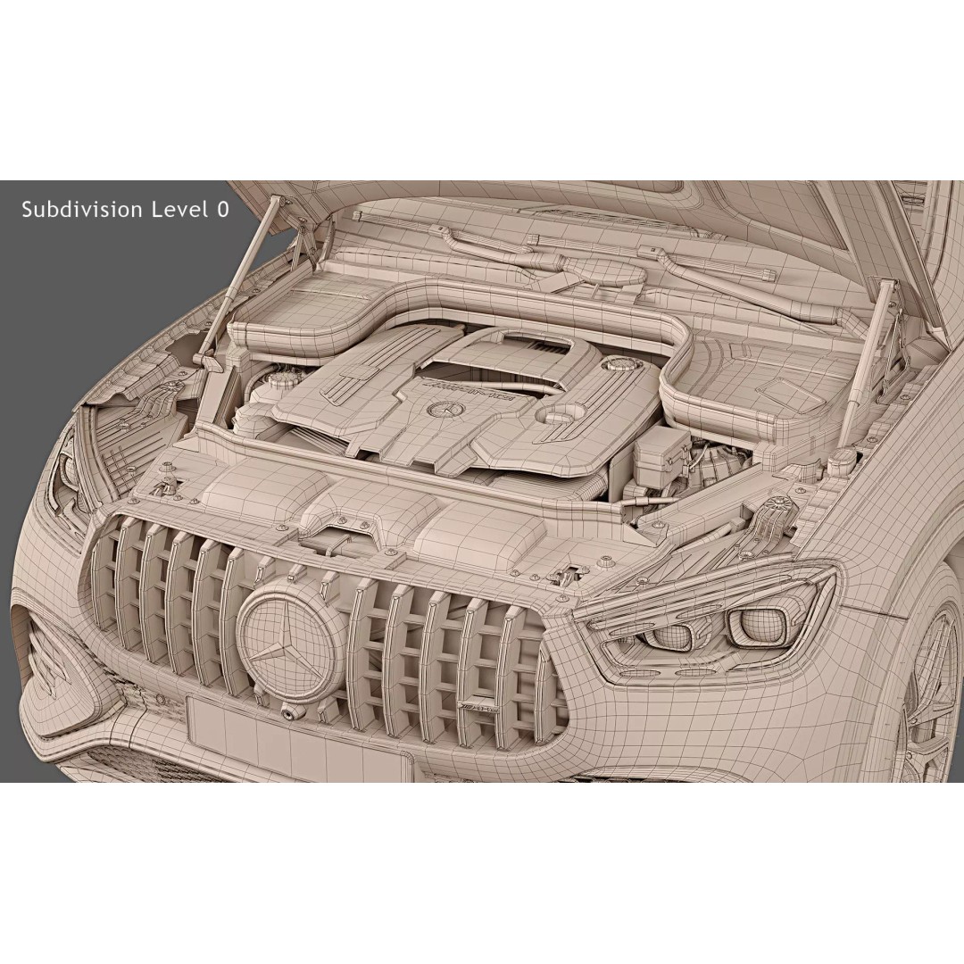 2024 Mercedes-Benz GLE 53 AMG Coupe 3D Model – High Poly Game Asset, FBX - View 33