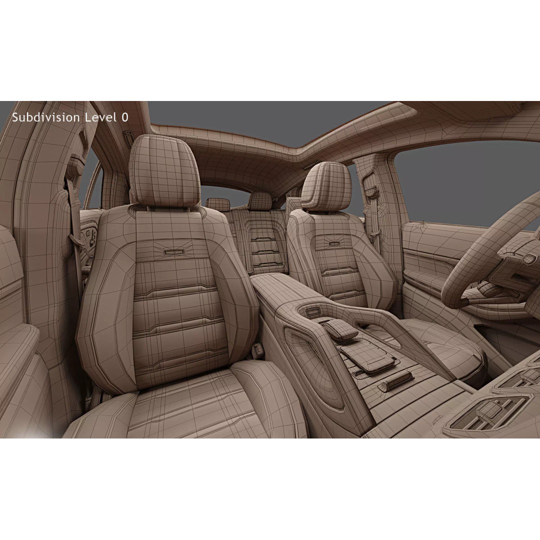 2024 Mercedes-Benz GLE 53 AMG Coupe 3D Model – High Poly Game Asset, FBX - View 41