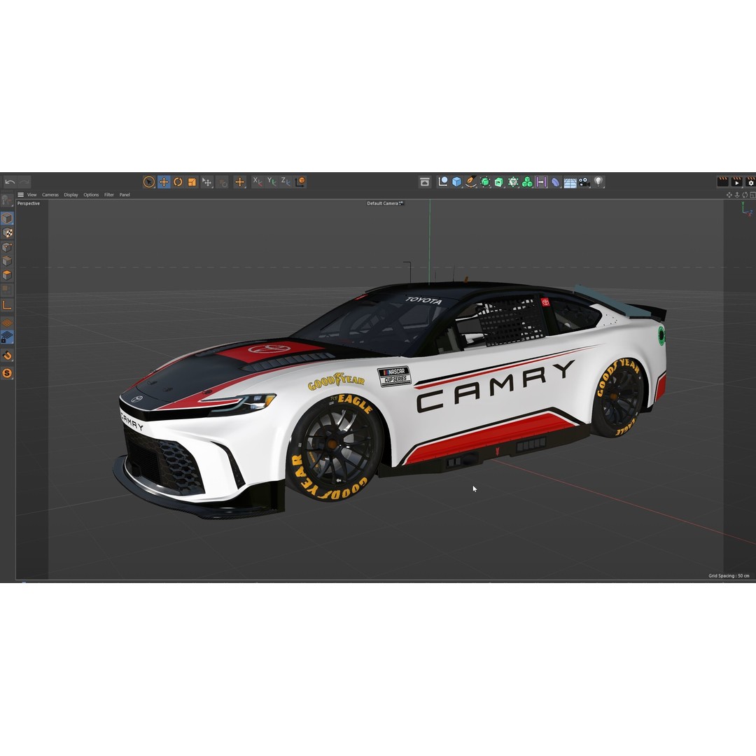 Toyota Camry 2024 3D Model – High Poly Racing Car Template, FBX, OBJ - View 17