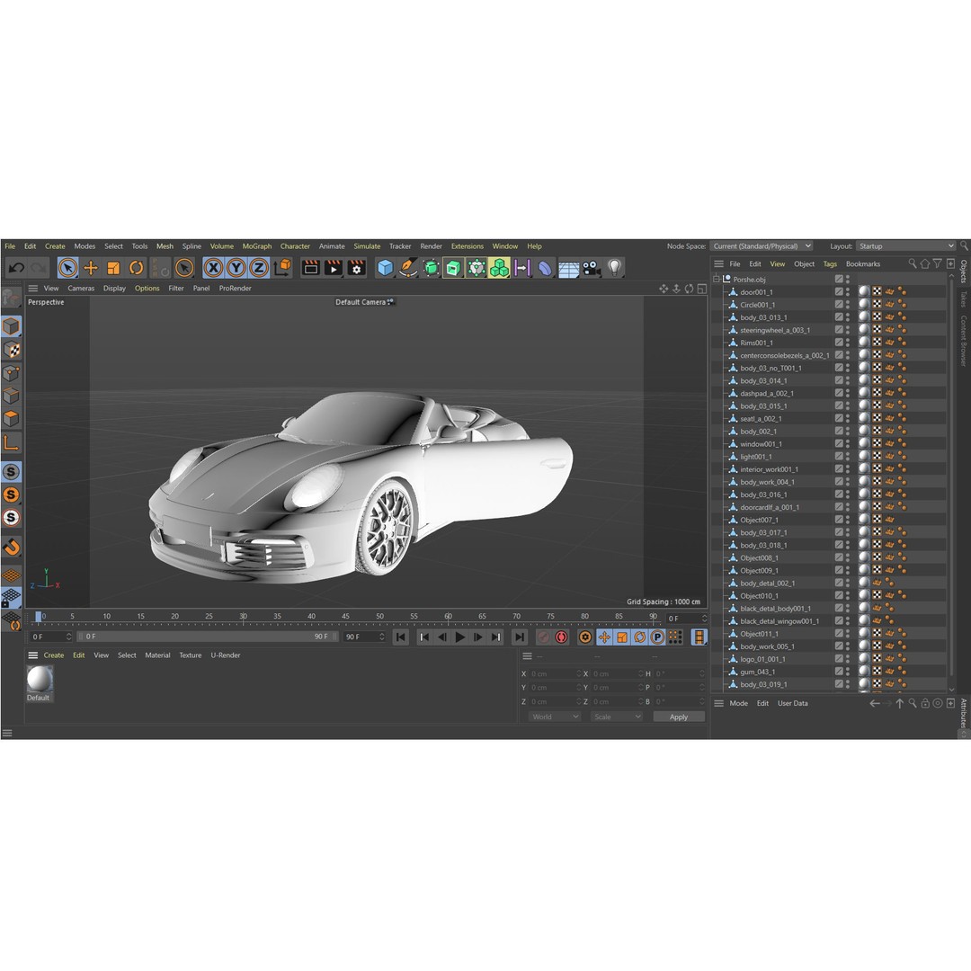 Porsche 911 GT3 992 3D Model – High-Poly Realistic Vehicle, FBX, OBJ - View 15