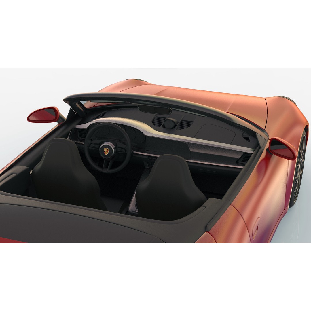 Porsche 911 GT3 992 3D Model – High-Poly Realistic Vehicle, FBX, OBJ - View 6