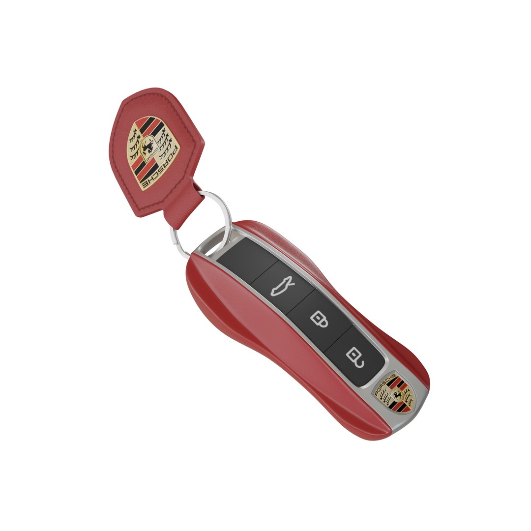 Porsche Car Key 3D Model – Low Poly Game Asset, FBX, OBJ, Blender - View 11