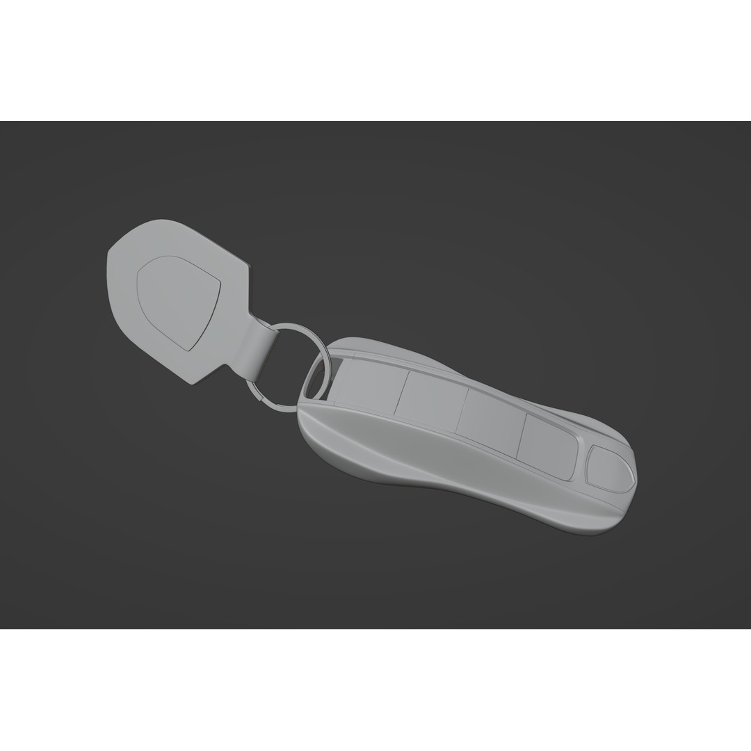 Porsche Car Key 3D Model – Low Poly Game Asset, FBX, OBJ, Blender - View 13