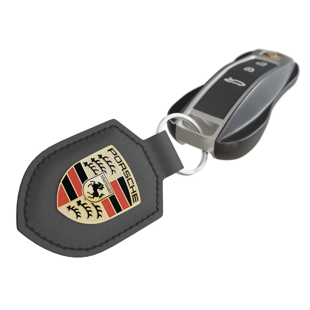 Porsche Car Key 3D Model – Low Poly Game Asset, FBX, OBJ, Blender - View 4