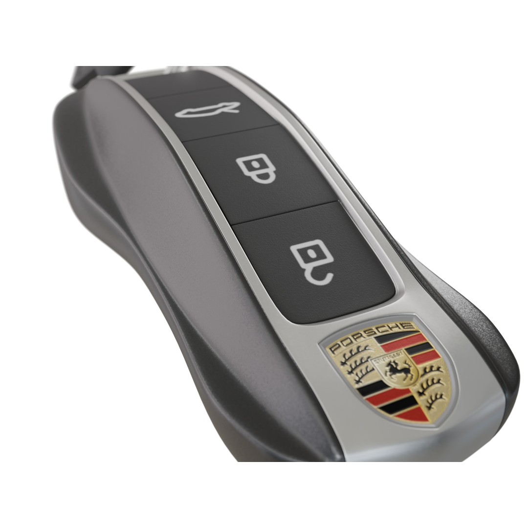 Porsche Car Key 3D Model – Low Poly Game Asset, FBX, OBJ, Blender - View 5