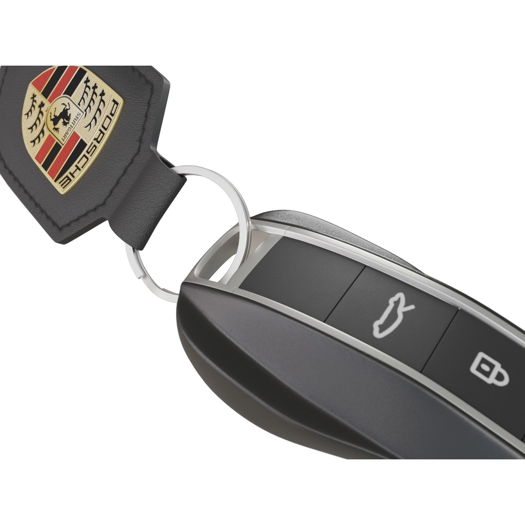 Porsche Car Key 3D Model – Low Poly Game Asset, FBX, OBJ, Blender - View 6