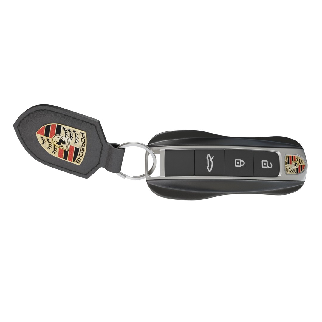 Porsche Car Key 3D Model – Low Poly Game Asset, FBX, OBJ, Blender - View 7