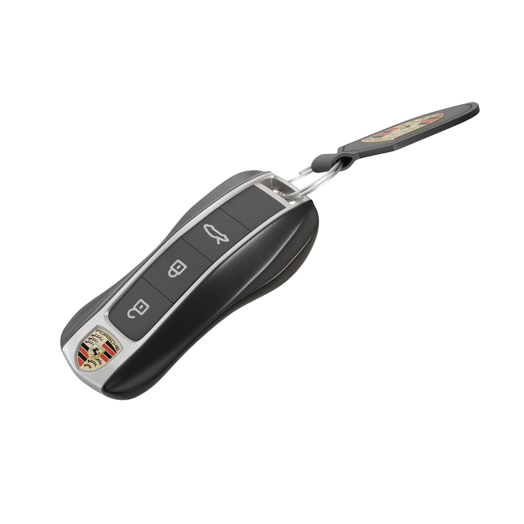 Porsche Car Key 3D Model – Low Poly Game Asset, FBX, OBJ, Blender - View 8