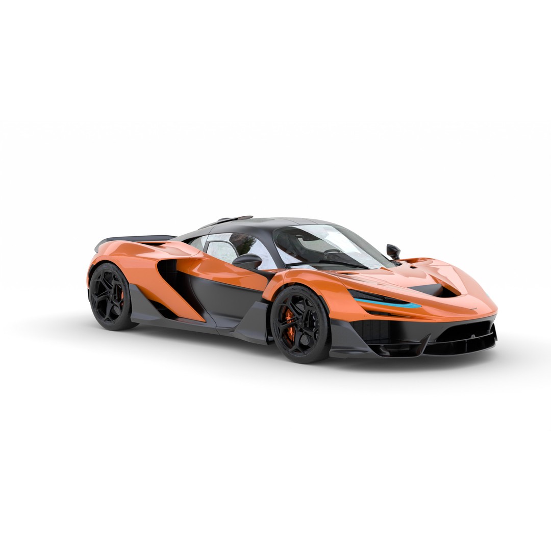 McLaren W1 2025 3D Model – High Poly Racing Car, FBX & OBJ - View 11