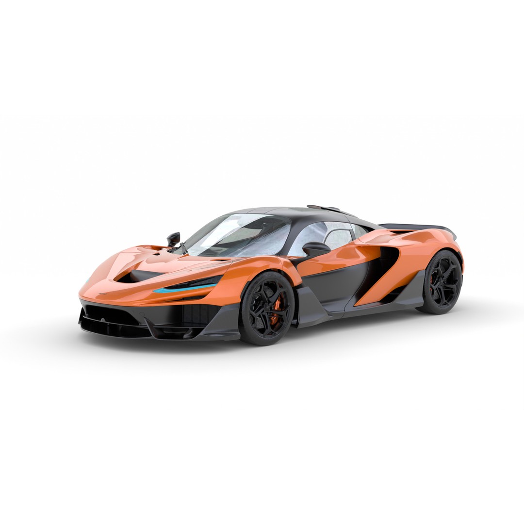 McLaren W1 2025 3D Model – High Poly Racing Car, FBX & OBJ - View 3