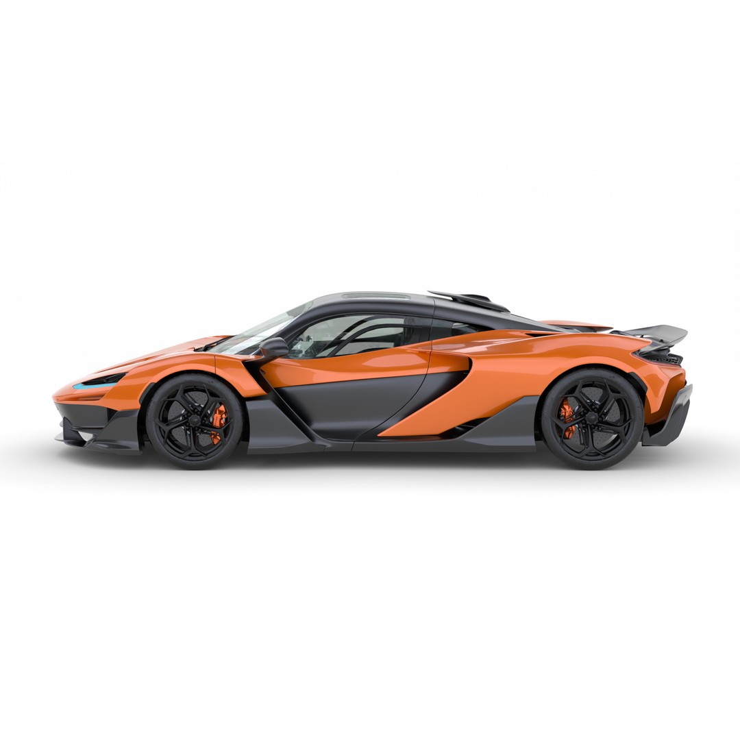 McLaren W1 2025 3D Model – High Poly Racing Car, FBX & OBJ - View 4