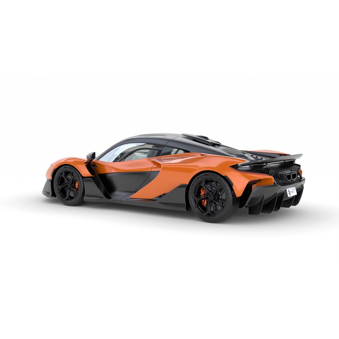 McLaren W1 2025 3D Model – High Poly Racing Car, FBX & OBJ - View 7