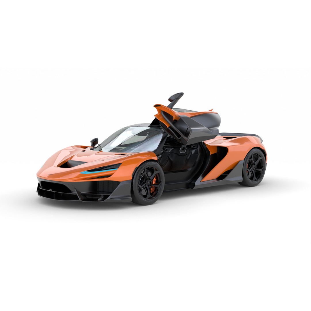 McLaren W1 2025 3D Model – High Poly Racing Car, FBX & OBJ - View 9