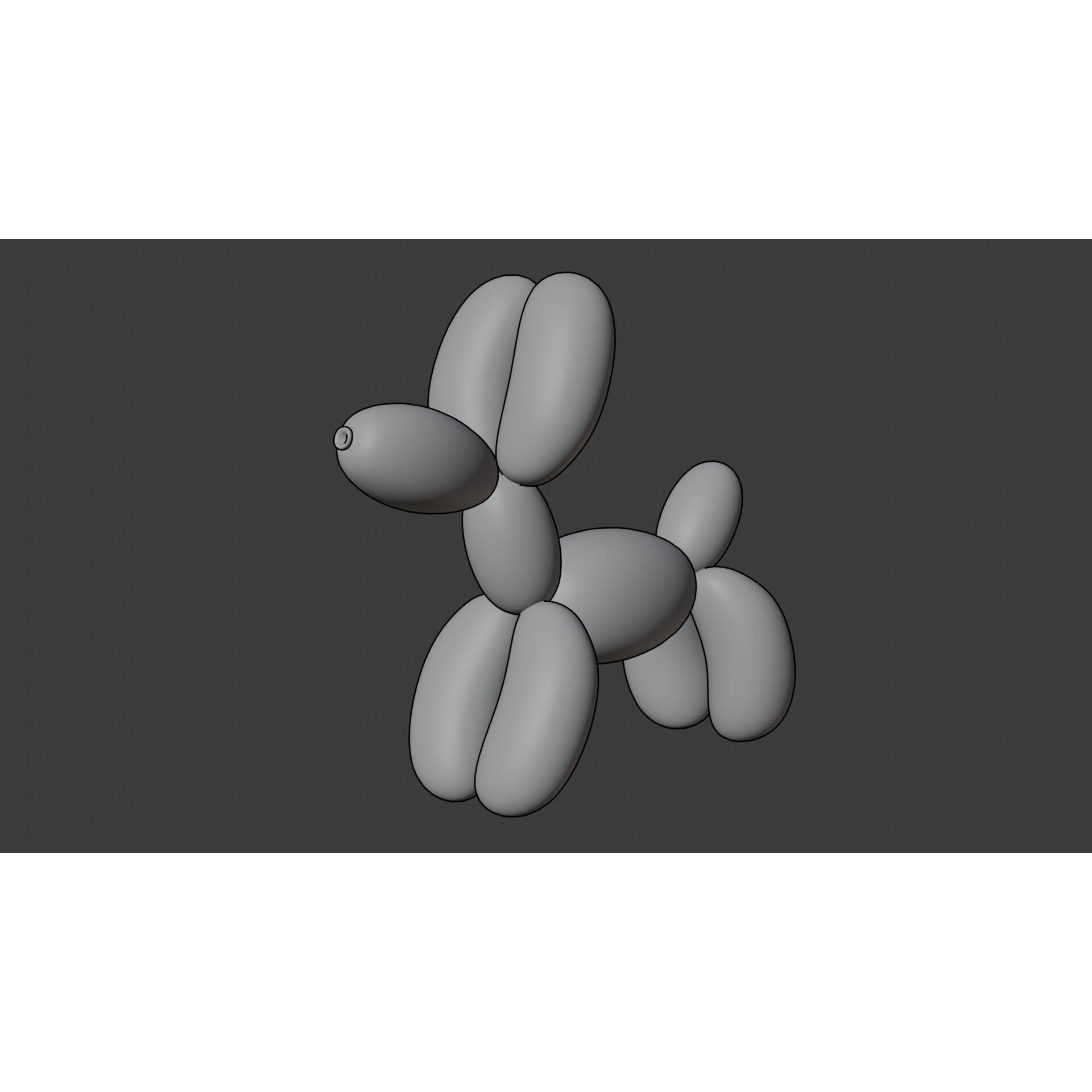 Dog Balloon - Low-Poly Game-Ready 3D Model