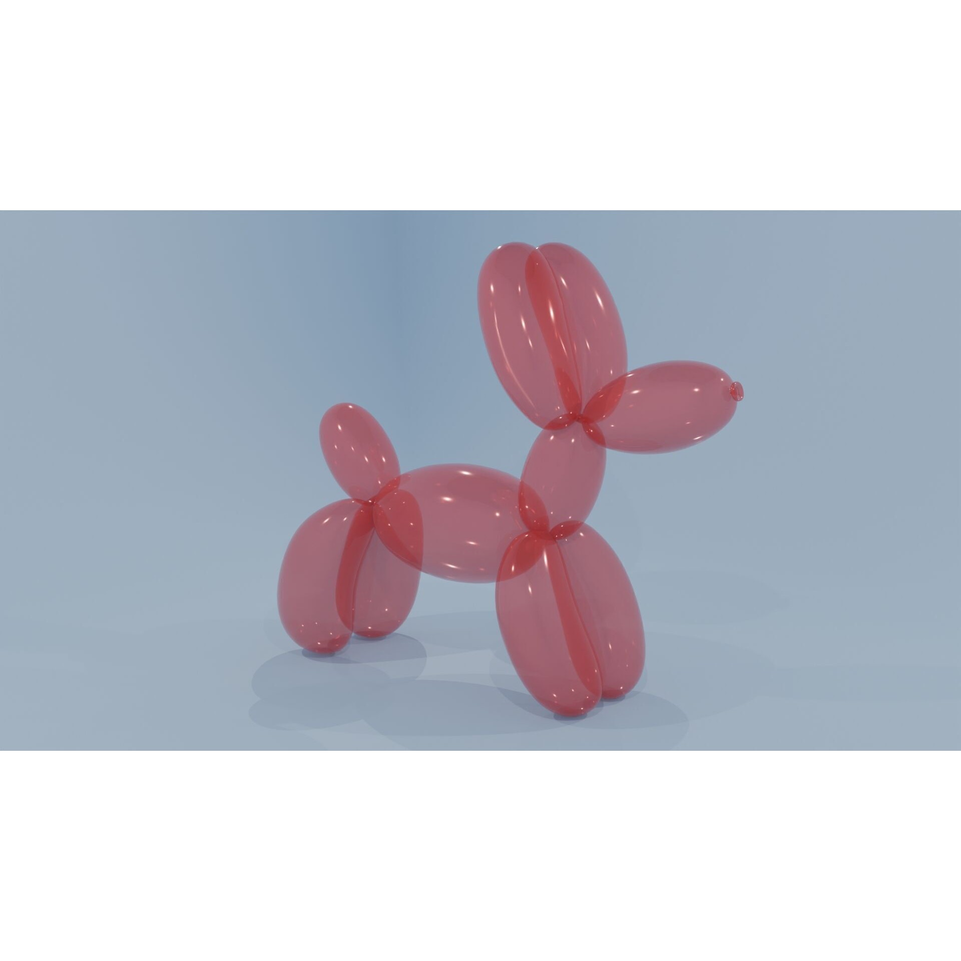 Dog Balloon - Low-Poly Game-Ready 3D Model - View 10