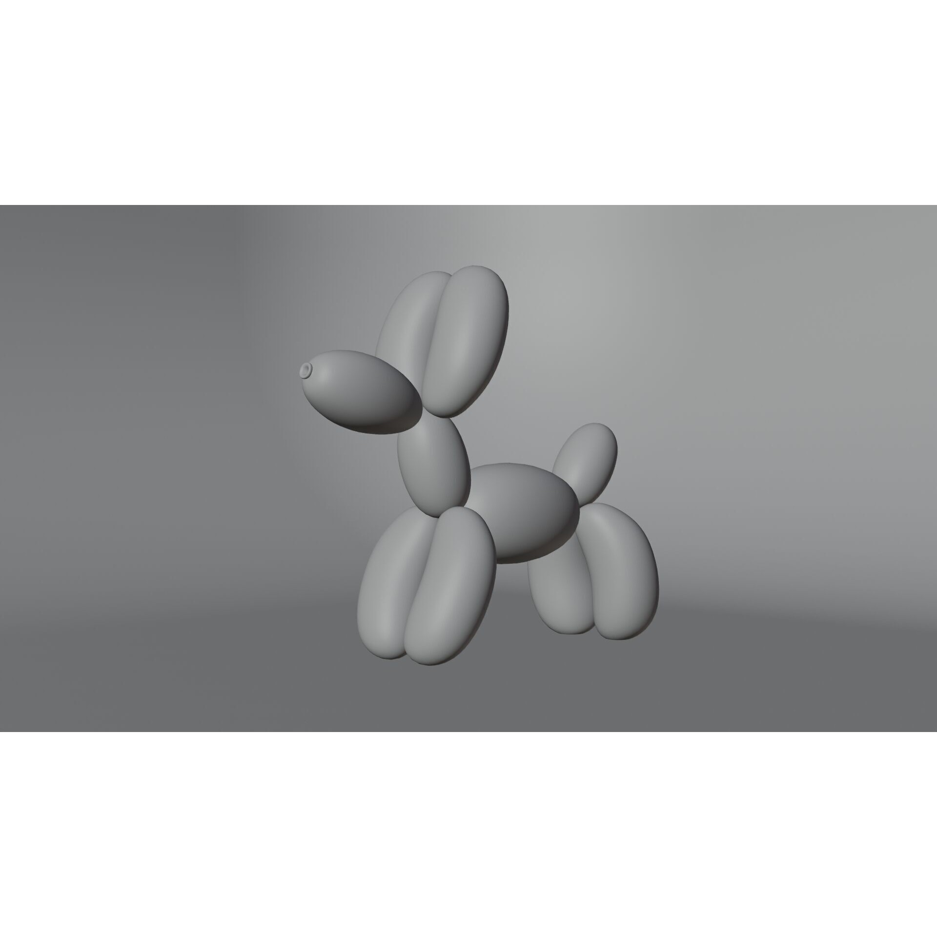 Dog Balloon - Low-Poly Game-Ready 3D Model - View 11