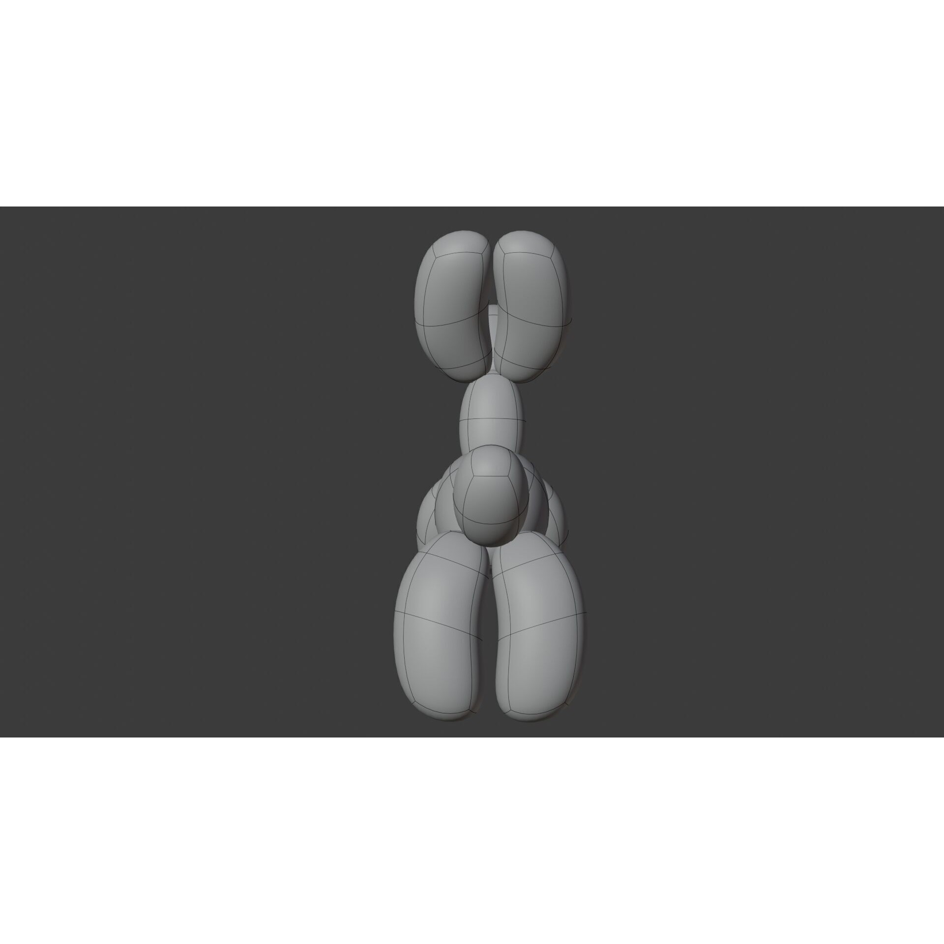 Dog Balloon - Low-Poly Game-Ready 3D Model - View 16