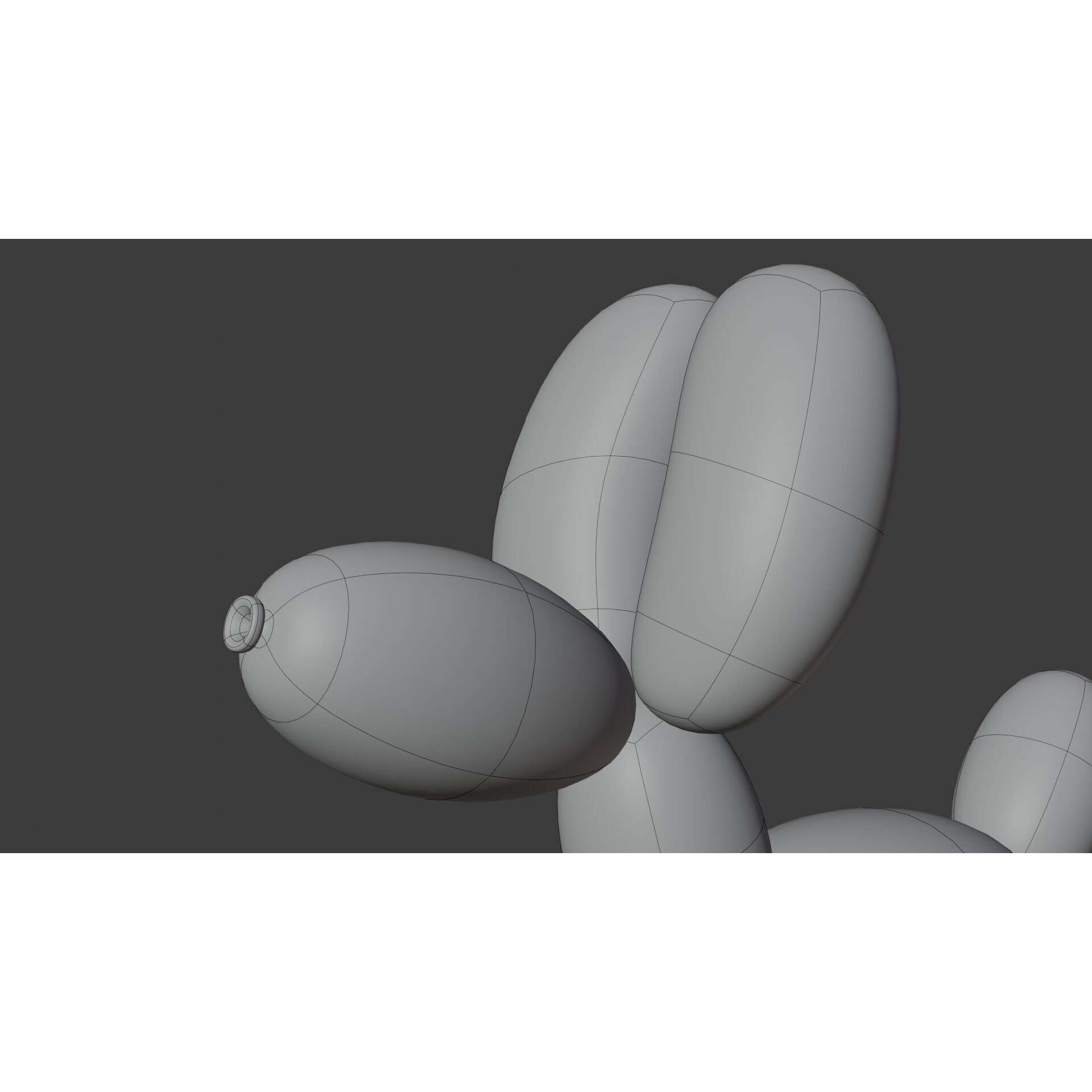 Dog Balloon - Low-Poly Game-Ready 3D Model - View 19