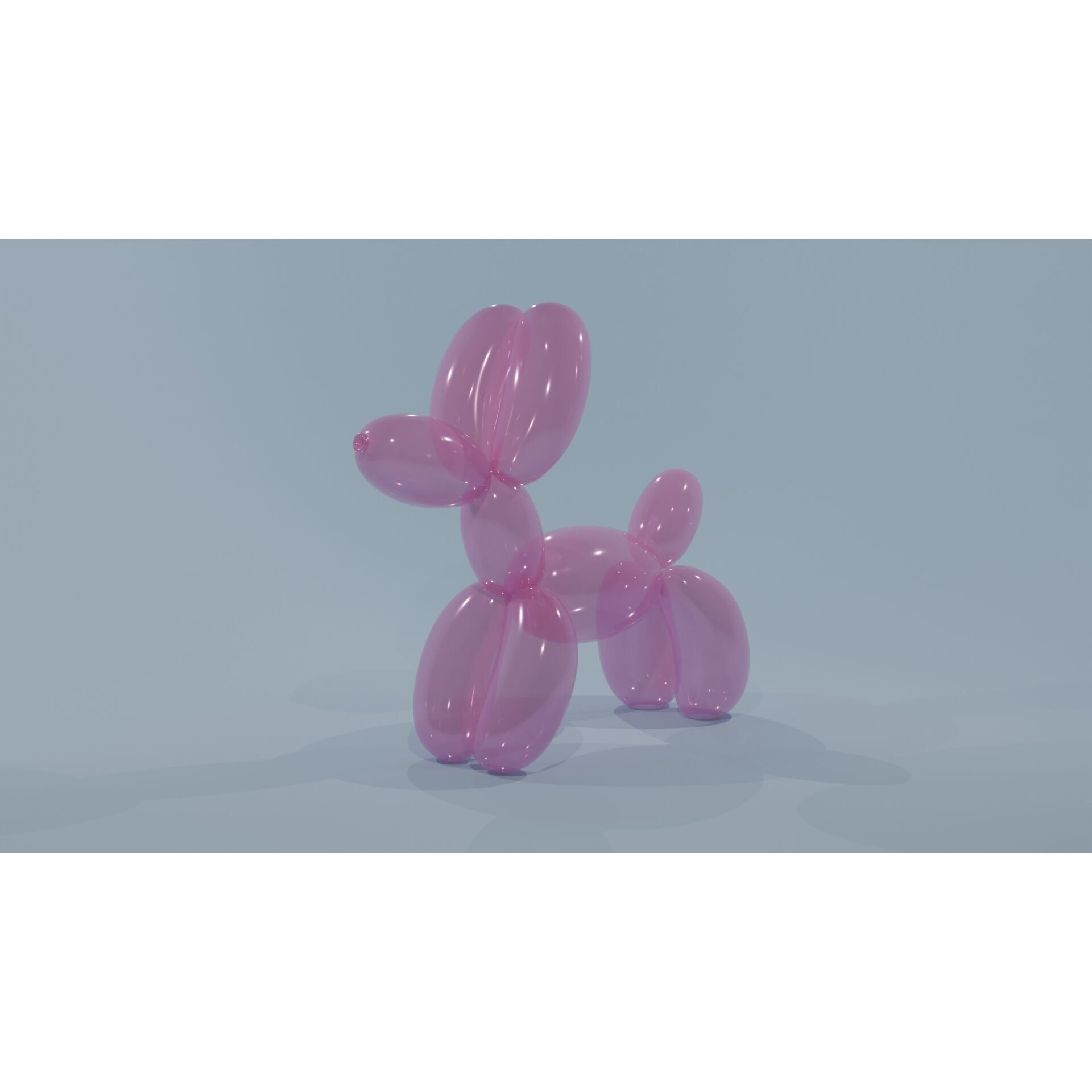 Dog Balloon - Low-Poly Game-Ready 3D Model - View 3