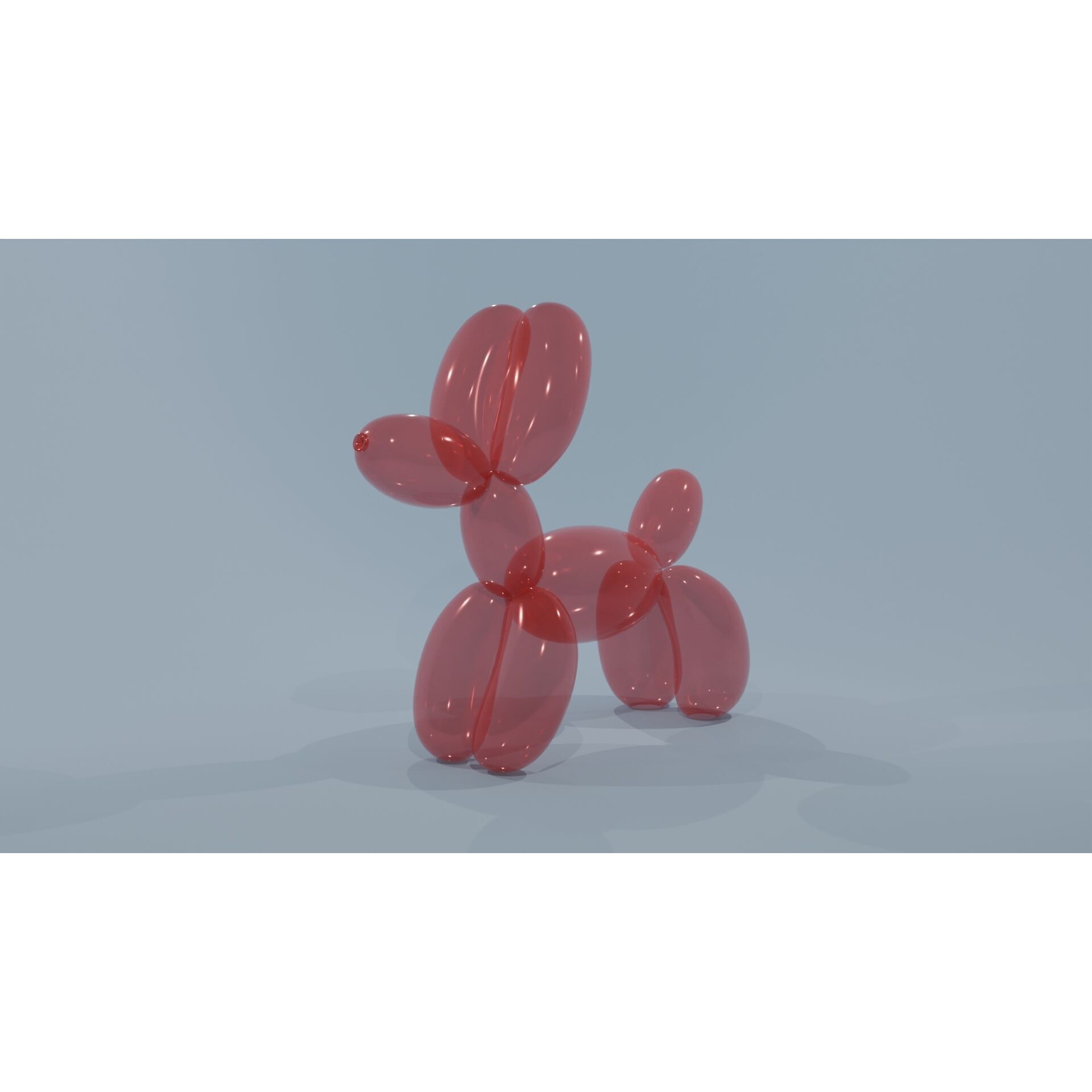 Dog Balloon - Low-Poly Game-Ready 3D Model - View 5