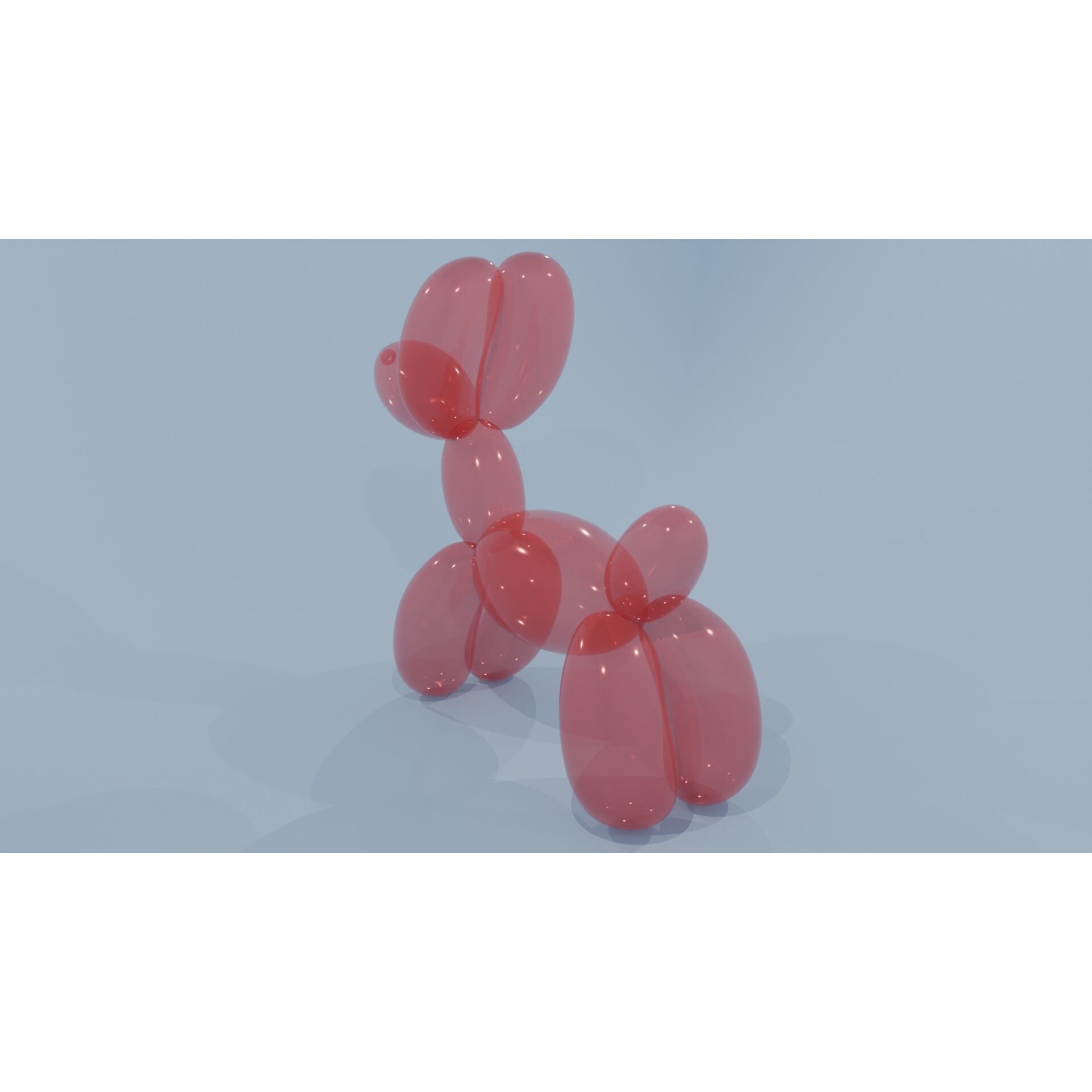 Dog Balloon - Low-Poly Game-Ready 3D Model - View 6