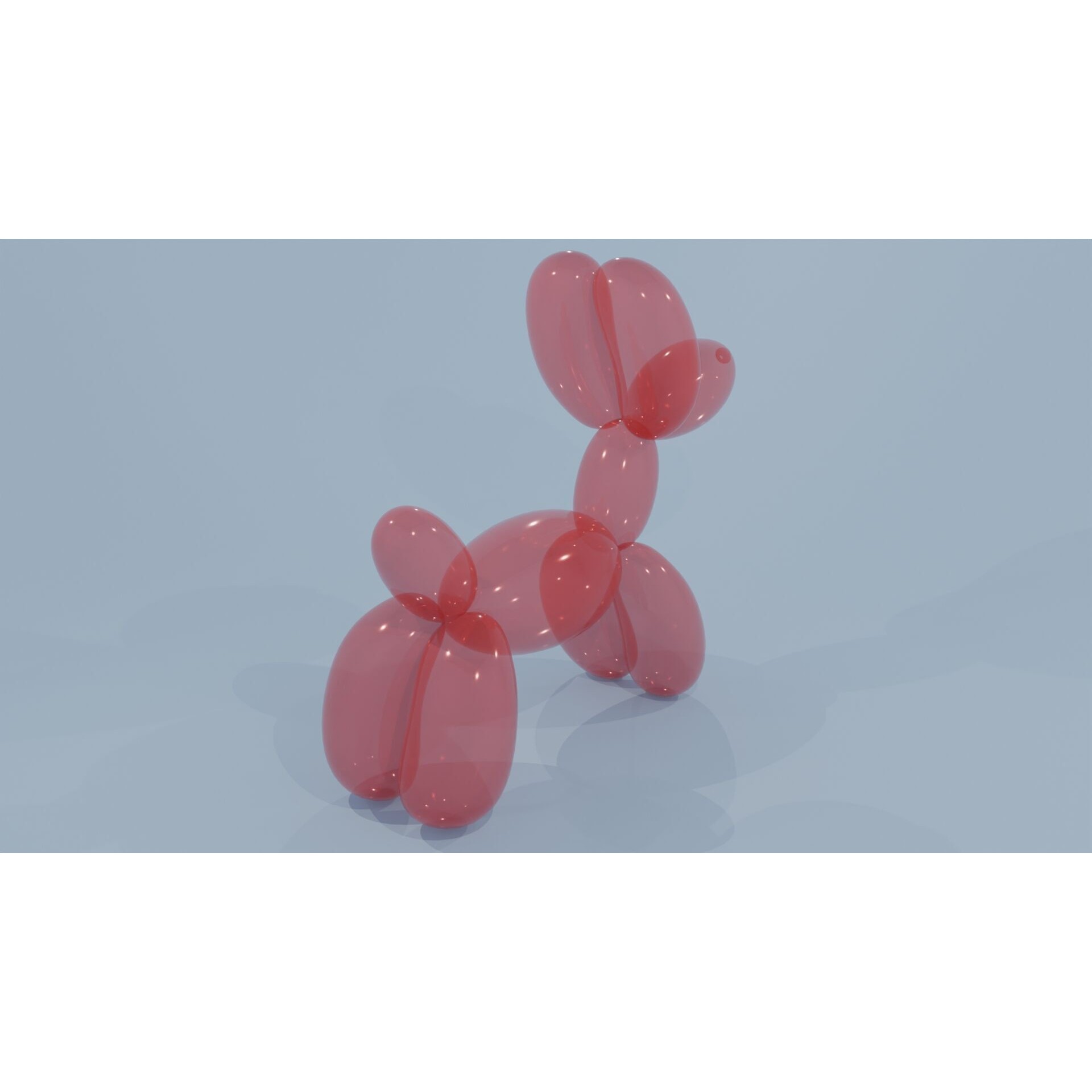 Dog Balloon - Low-Poly Game-Ready 3D Model - View 7