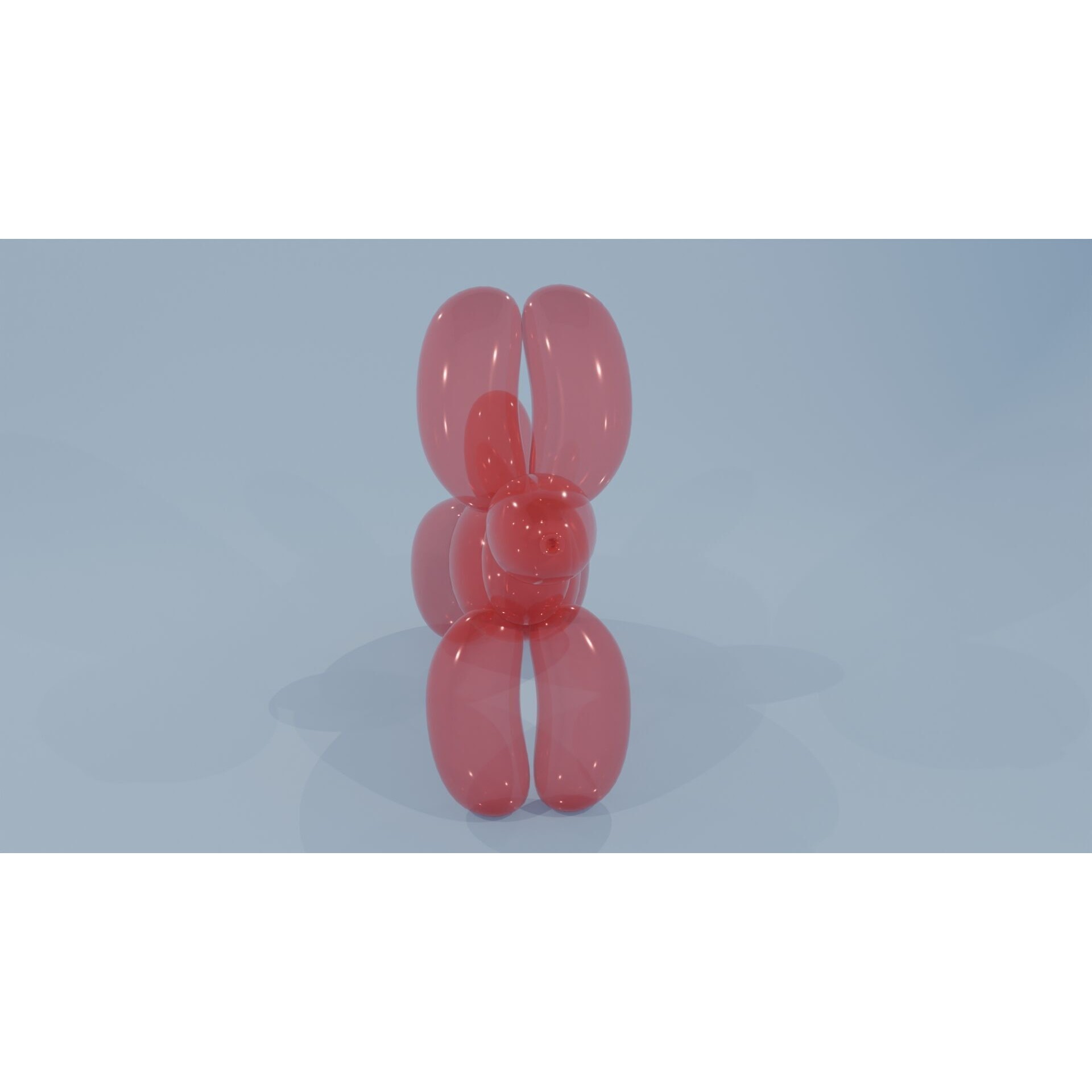 Dog Balloon - Low-Poly Game-Ready 3D Model - View 9