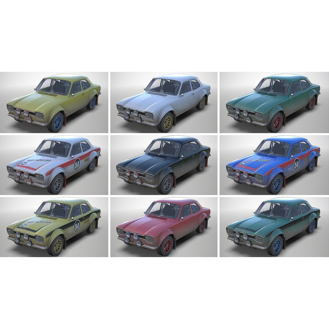 Retro Derby Car 3D Model – Low Poly Vehicle with Interior, FBX - View 10