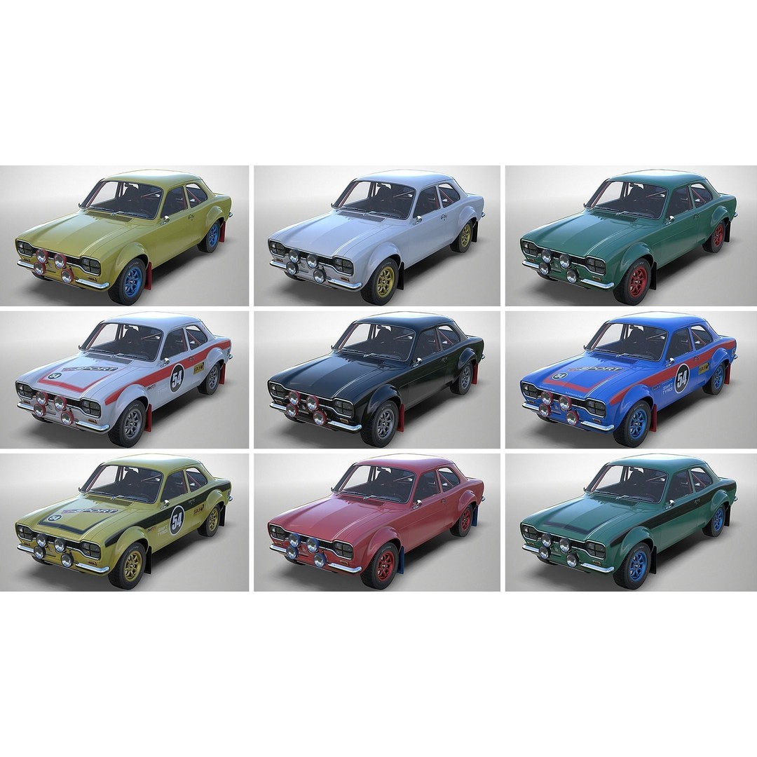 Retro Derby Car 3D Model – Low Poly Vehicle with Interior, FBX - View 11