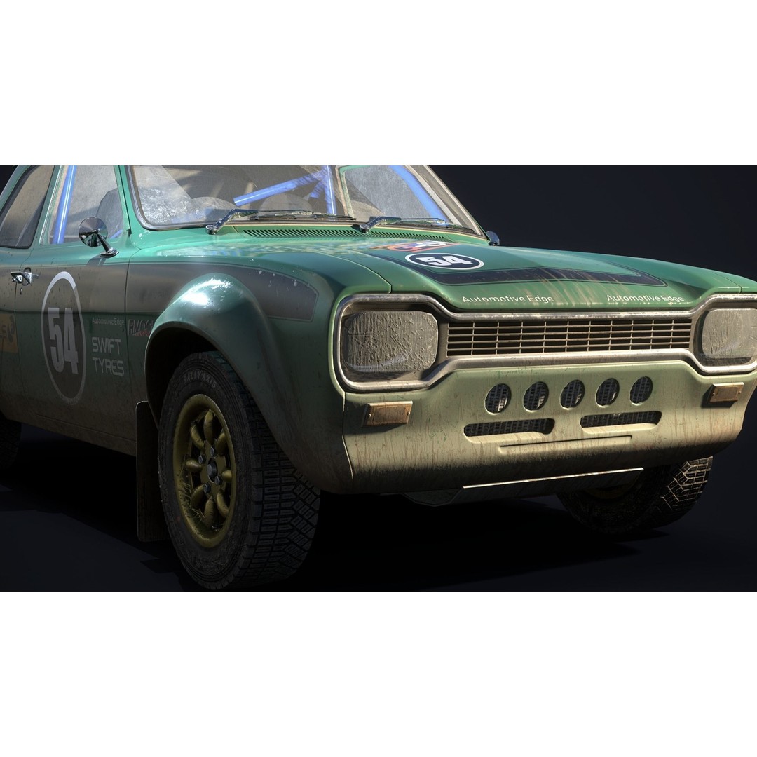 Retro Derby Car 3D Model – Low Poly Vehicle with Interior, FBX - View 14