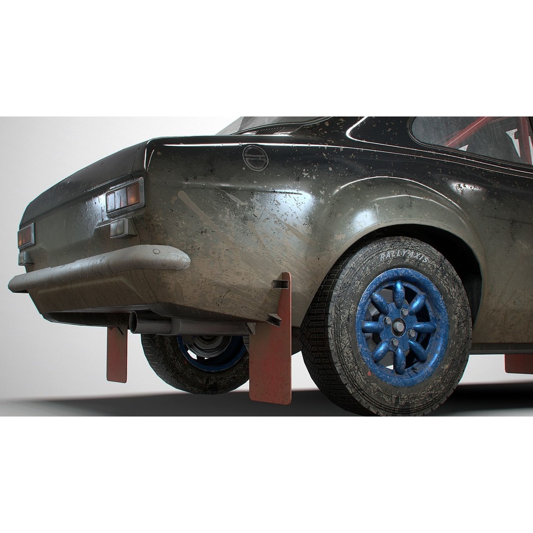 Retro Derby Car 3D Model – Low Poly Vehicle with Interior, FBX - View 21