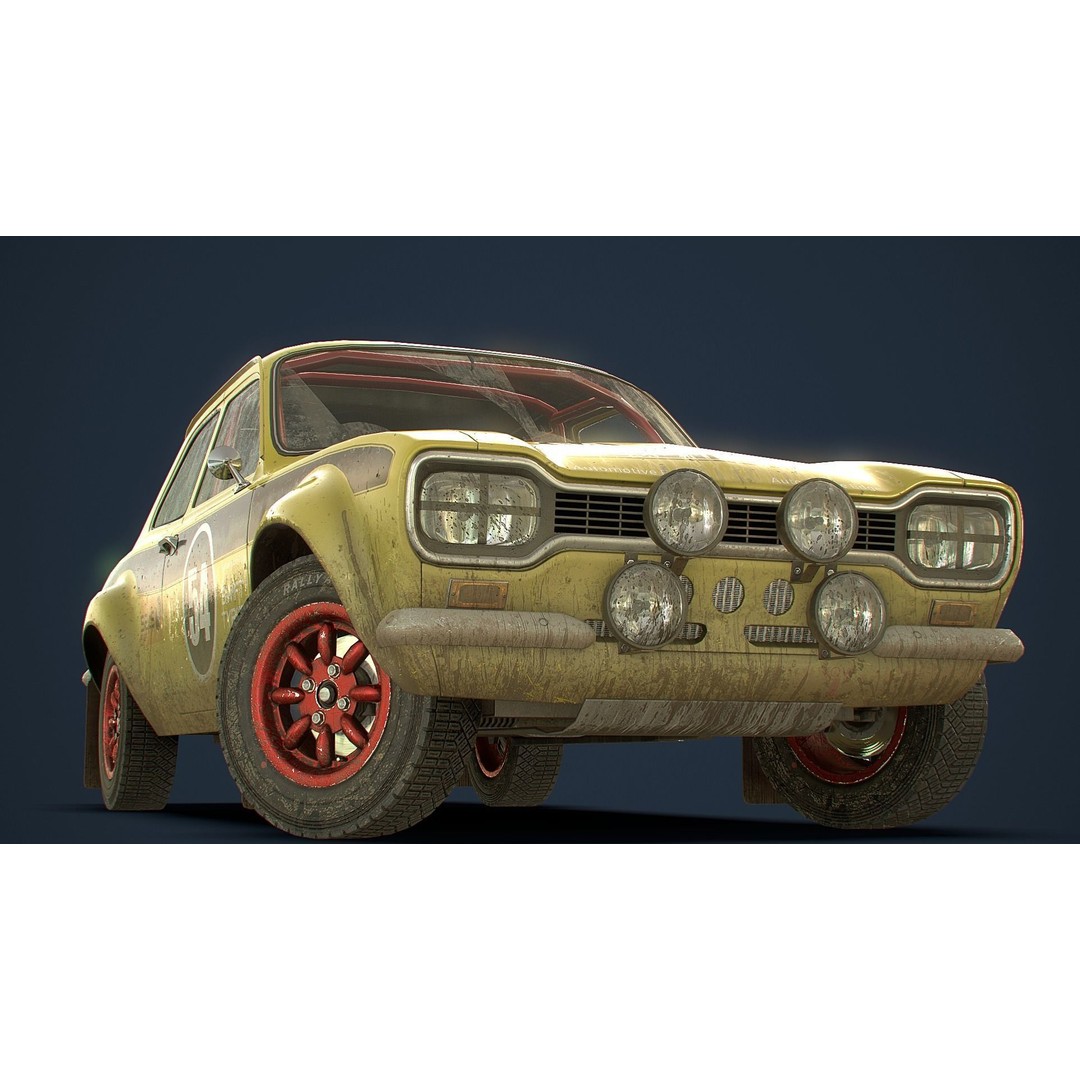 Retro Derby Car 3D Model – Low Poly Vehicle with Interior, FBX - View 25